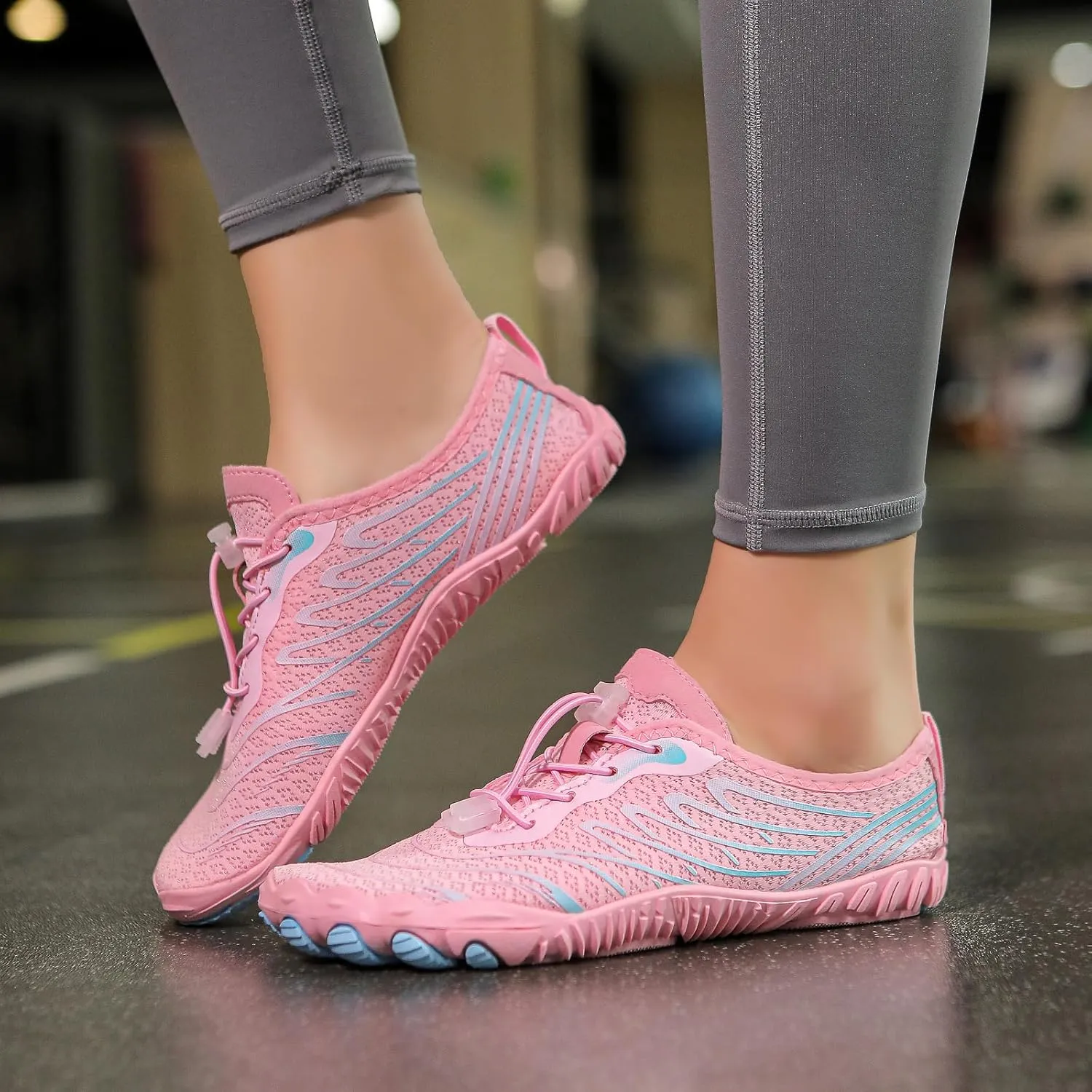 2025 Water Shoes Mens Womens Wide Toe Barefoot Shoes Breathable & Non-Slip Athletic Footwear Beach Swim Quick-Dry Aqua Socks Pool Shoes for Hiking Diving Walking