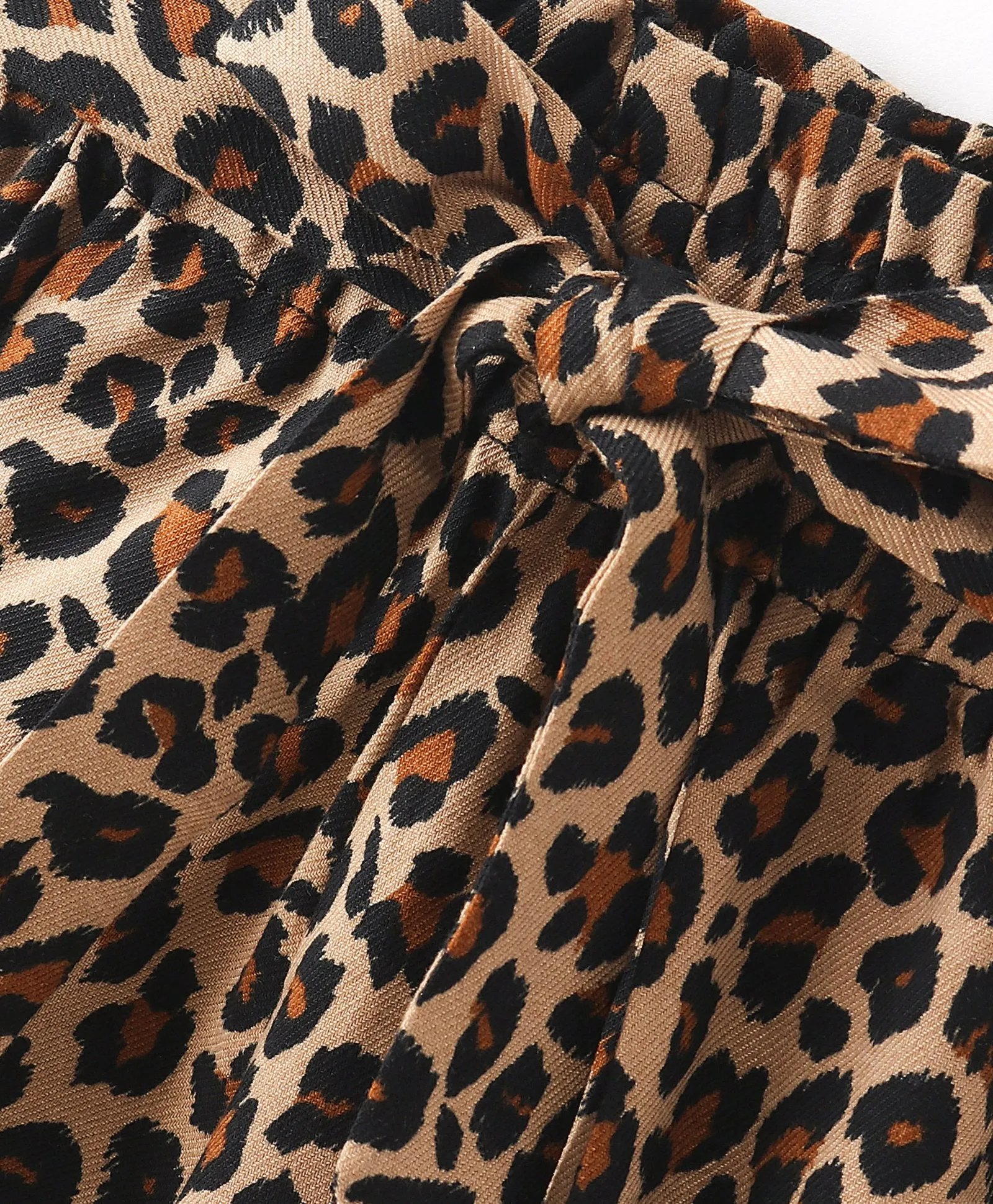 Animal Print Belted Shorts