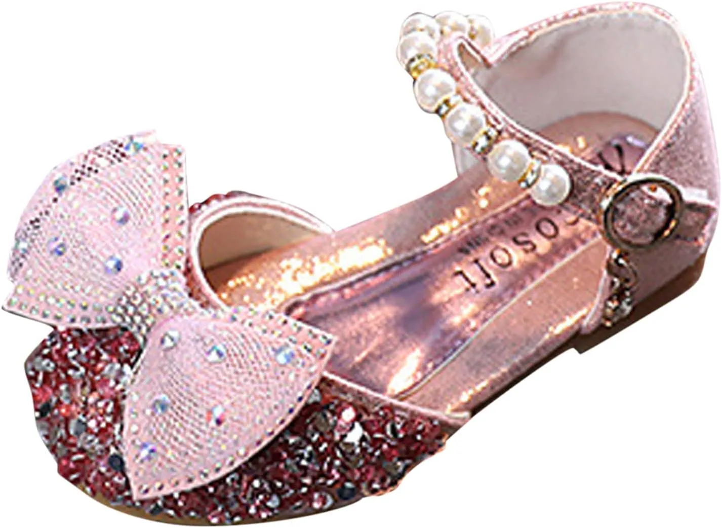 Beach Shoes Toddler Fashion Spring And Summer Girls' Sandals Dress Performance Dance Shoes Mesh Rhinestone Warm Beach
