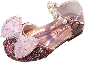 Beach Shoes Toddler Fashion Spring And Summer Girls' Sandals Dress Performance Dance Shoes Mesh Rhinestone Warm Beach