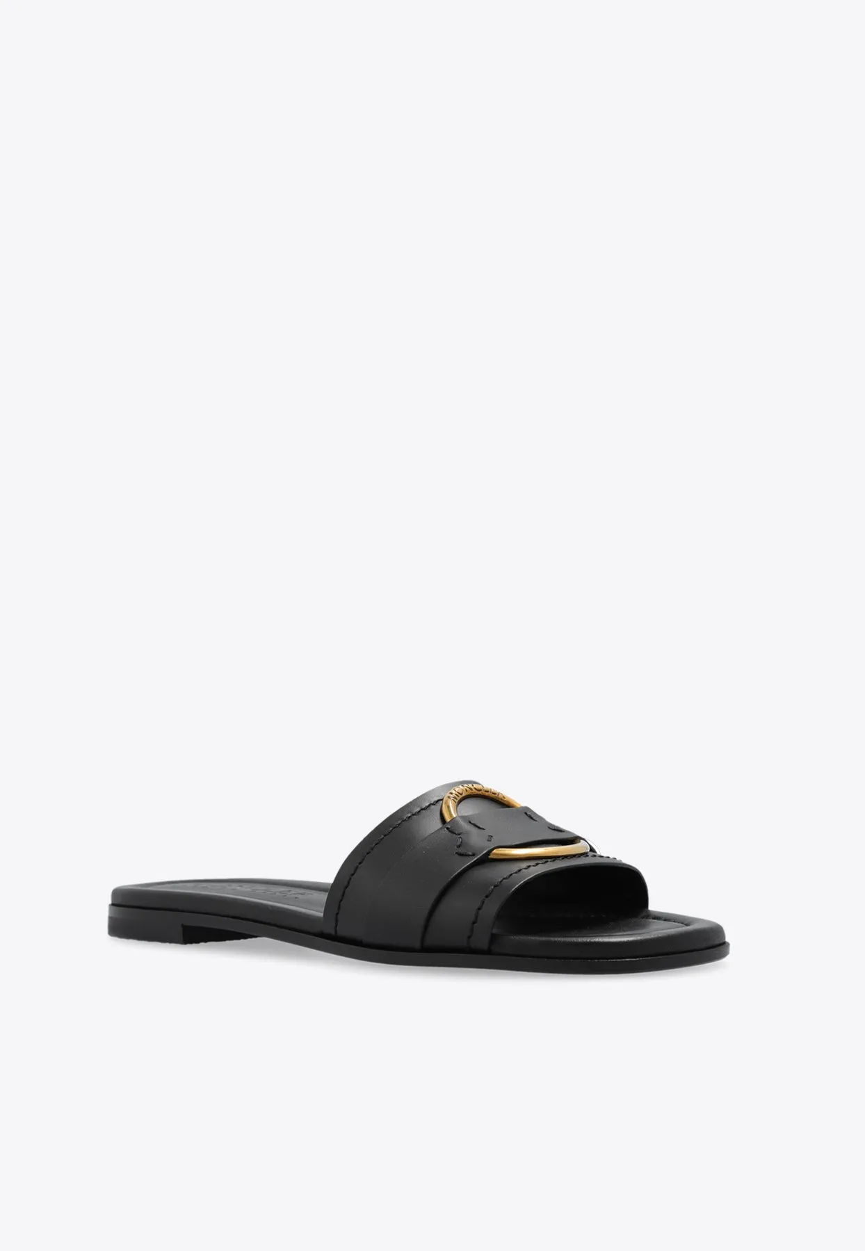 Bell Smooth Leather Flat Sandals