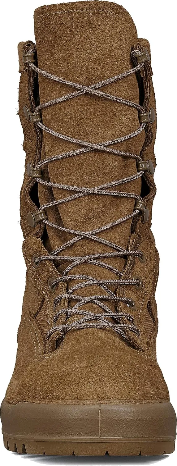 Belleville C790 ST 8 Waterproof Steel Toe Flight and Combat Boots for Men - AR 670-1/AFI 36-2903 Army/USAF Flight Approved Coyote Brown with Vibram Outsole; Berry Compliant