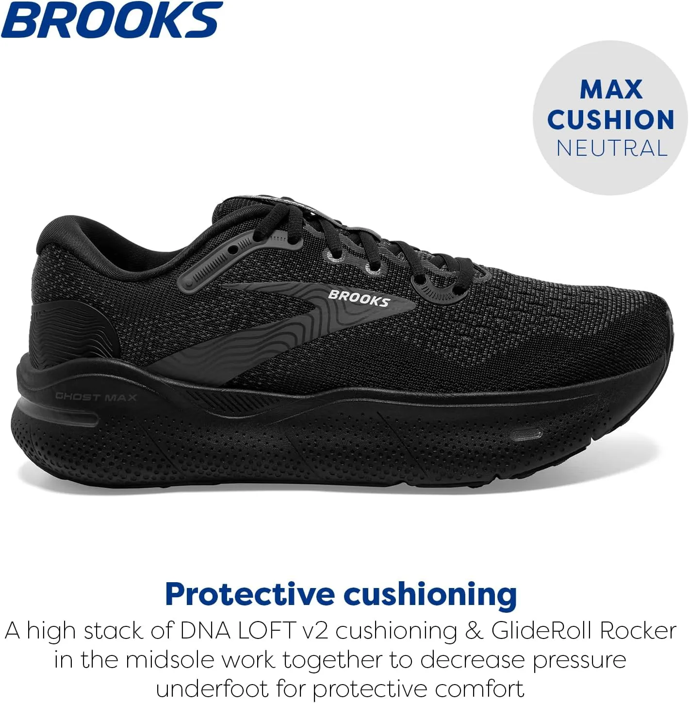 Brooks Womens Ghost Max Cushion Neutral Running & Walking Shoe