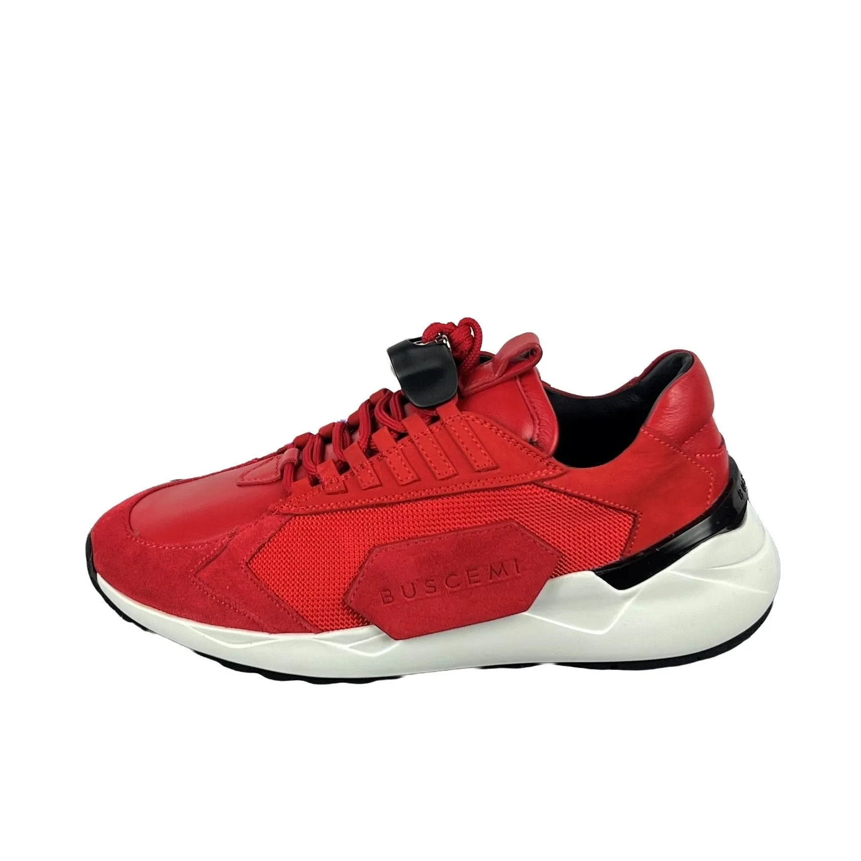 Buscemi Women's Run 2 Red Suede Sneakers SAMPLE