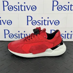 Buscemi Women's Run 2 Red Suede Sneakers SAMPLE