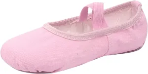 Child Ballet Shoes Toddler Dance Shoes Girls Ballet Slippers Upper Full Suede Pre-Sewn Elastic Ballet Shoes for Girls