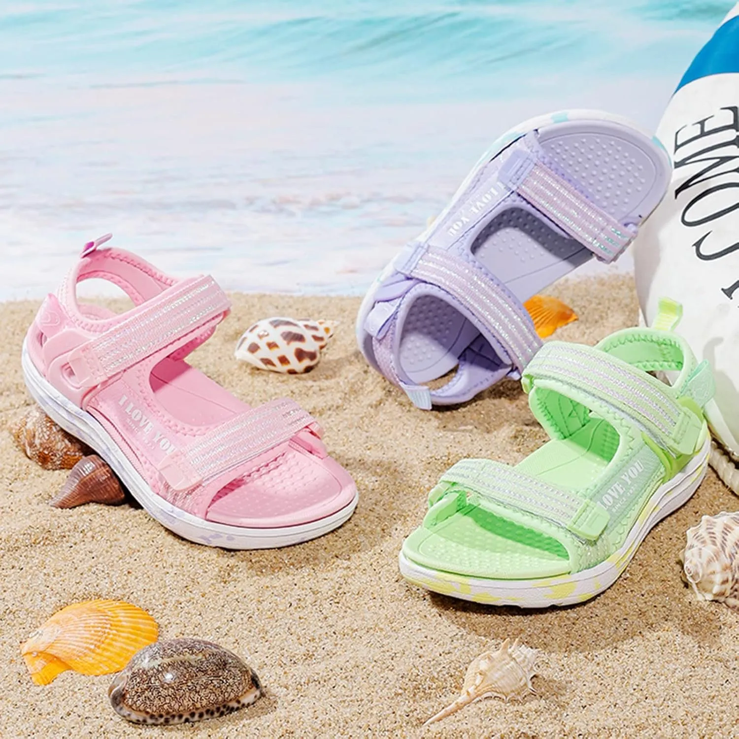 Children Shoes Fashion Beach Sandals Light Soft Sweet Girl Sandals Medium And Large Girls Size 2 Sandals Big Kid