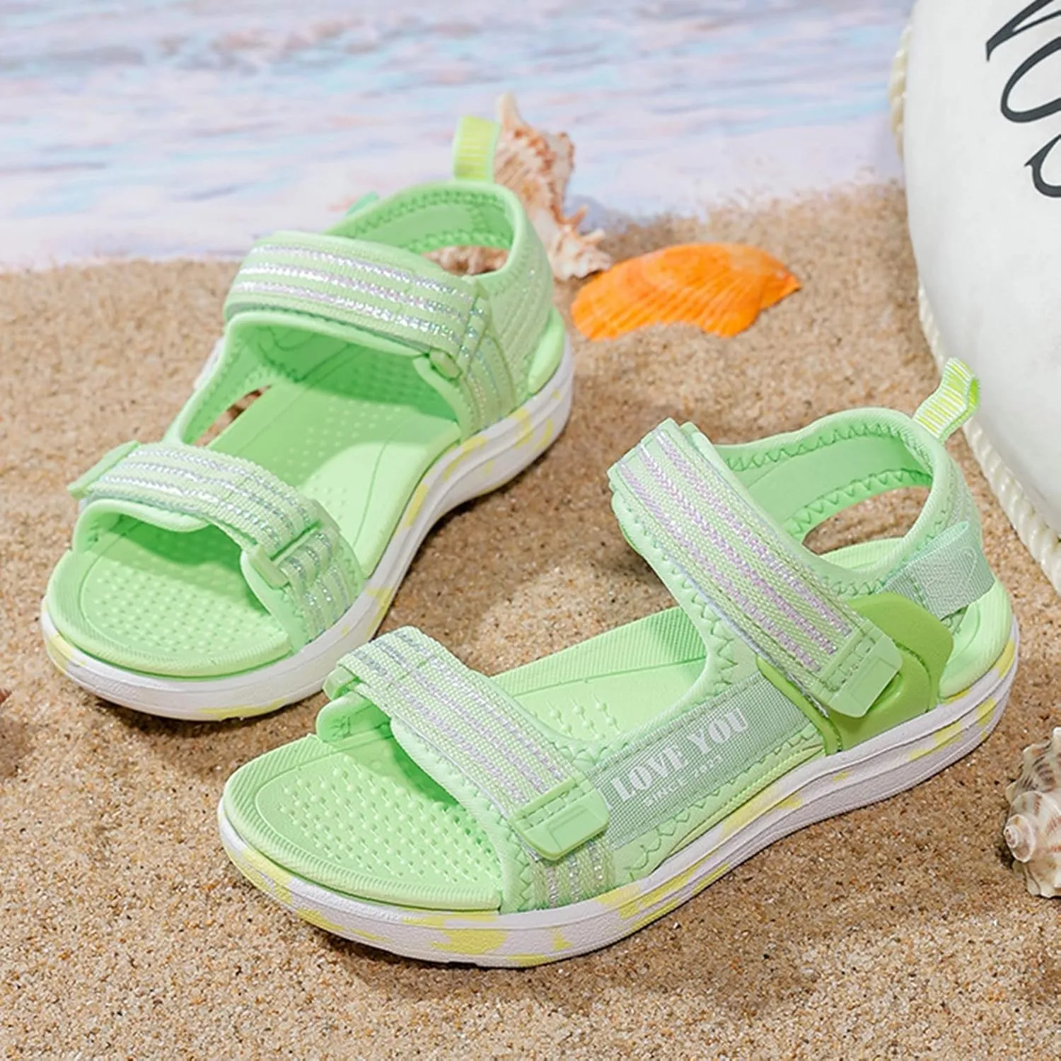 Children Shoes Fashion Beach Sandals Light Soft Sweet Girl Sandals Medium And Large Girls Size 2 Sandals Big Kid