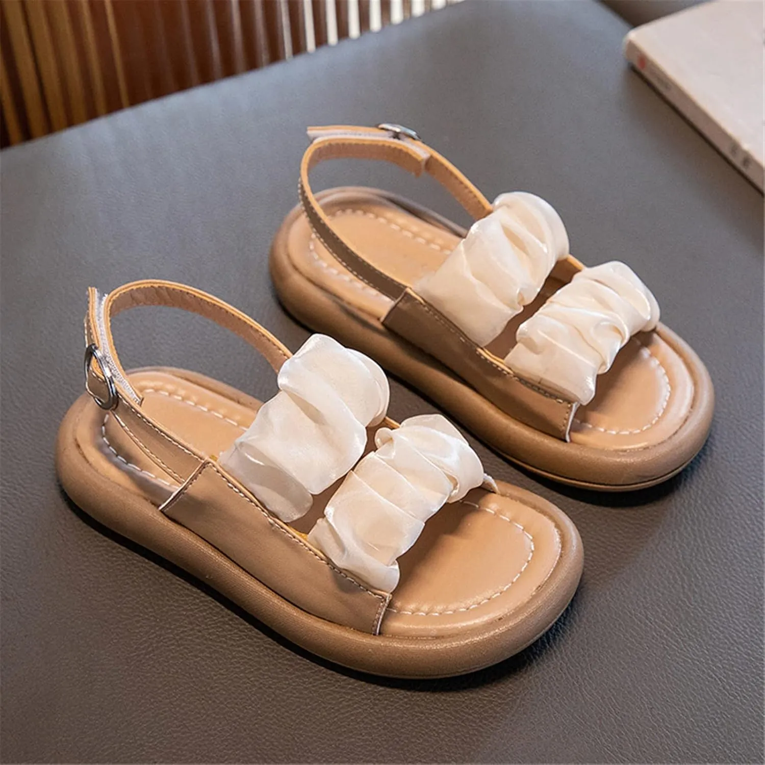 Children's Girls Sandals Summer Mesh Open Toe Princess Shoes With Dresses Daily Wear Girl Shoes Size 2