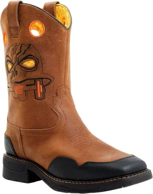 Cody James Boys' Skull Work Boot Broad Square Toe - BCBSP22P20 5 D Multi