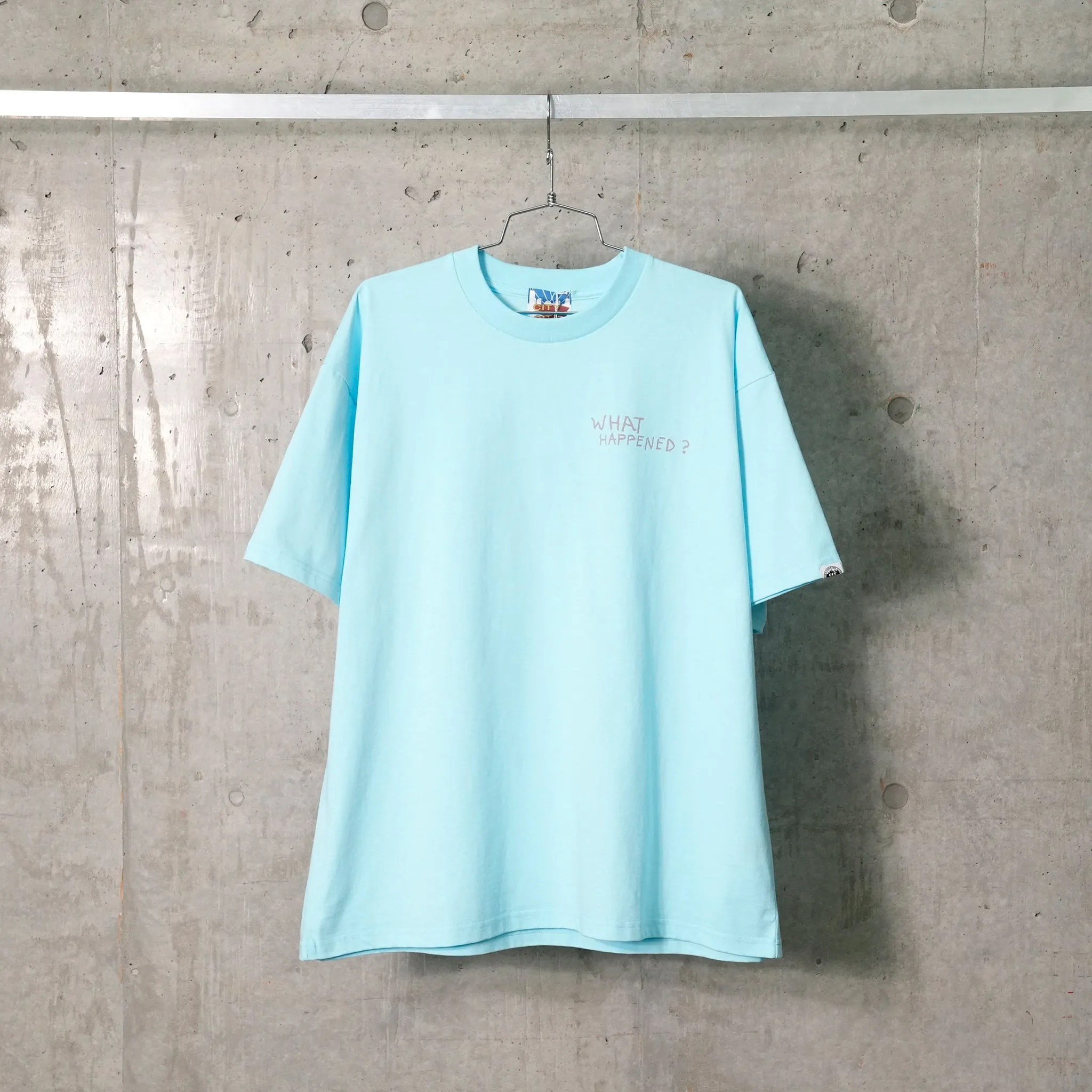 COTTON S/S T-SHIRT_WHAT HAPPEND? / BLUE