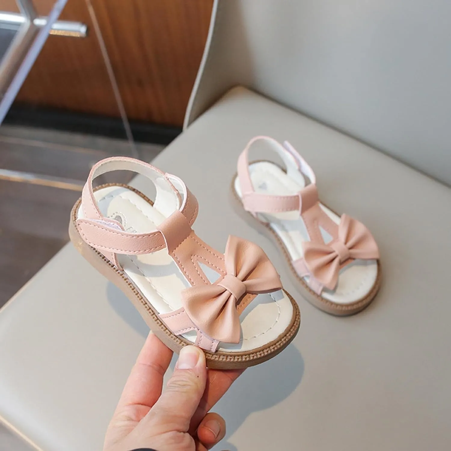 Cute Sandals Summer Open Toe Princess Girl Flats Sparkly Dress Shoes Toddler Little Kid Outdoor Sandal Footwear