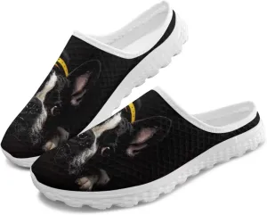 Dog Cat Print Mule Slippers for Women Memory Foam Clipper Fashion Sneakers Comfortable Slip-On Loafers Shoe