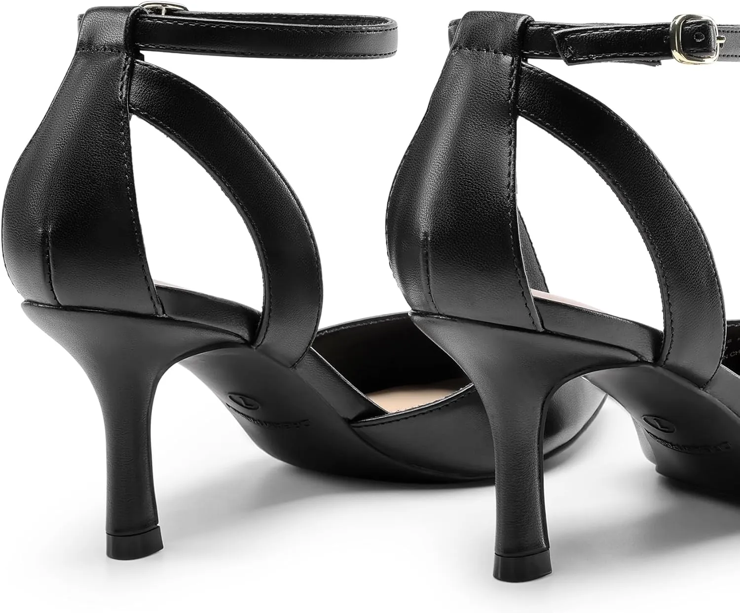 DREAM PAIRS Pointed Closed Toe Kitten Heels Stiletto Ankle Strap Women's Pumps Shoes for Women Wedding Party Dress Sandals