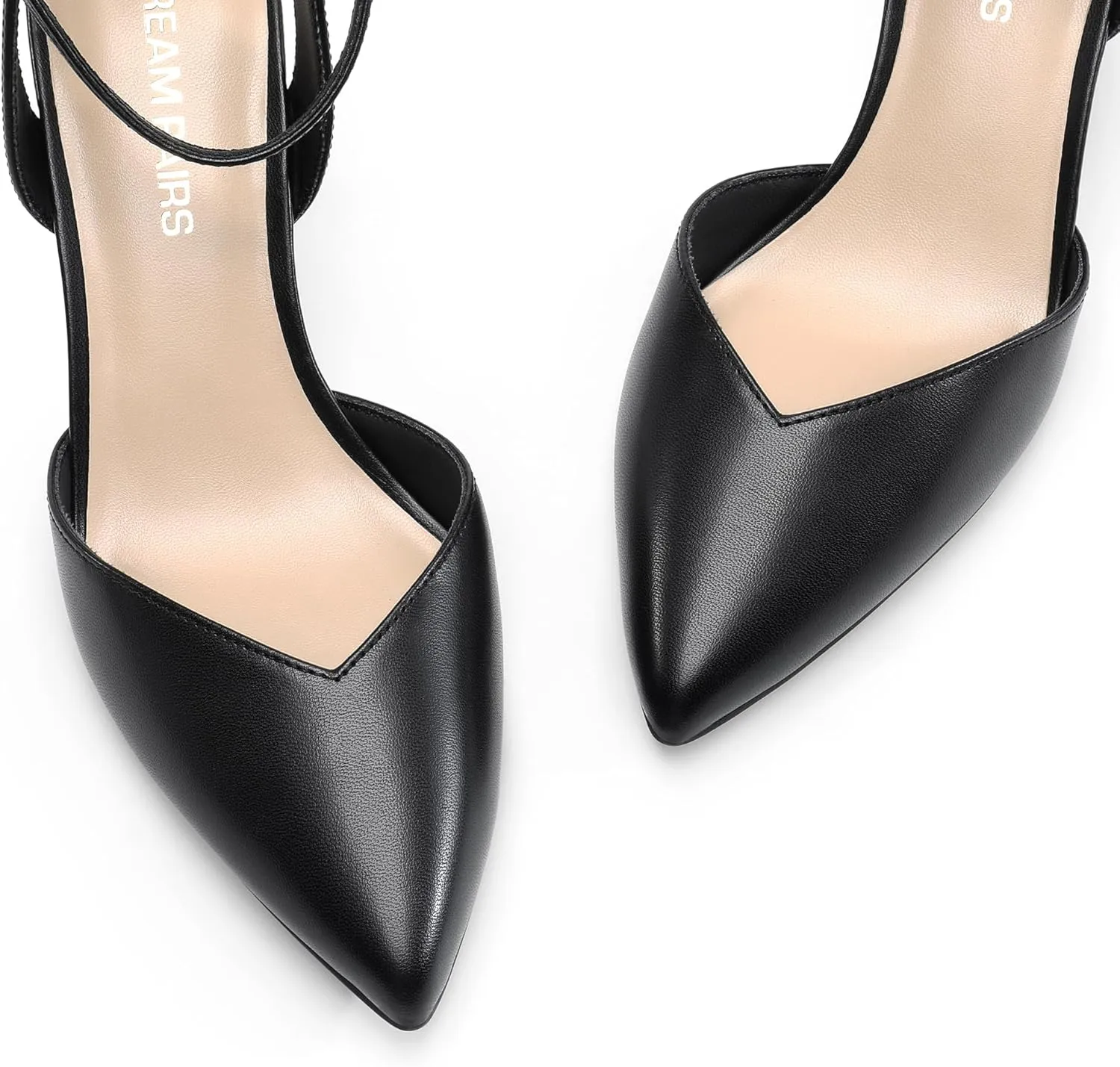 DREAM PAIRS Pointed Closed Toe Kitten Heels Stiletto Ankle Strap Women's Pumps Shoes for Women Wedding Party Dress Sandals