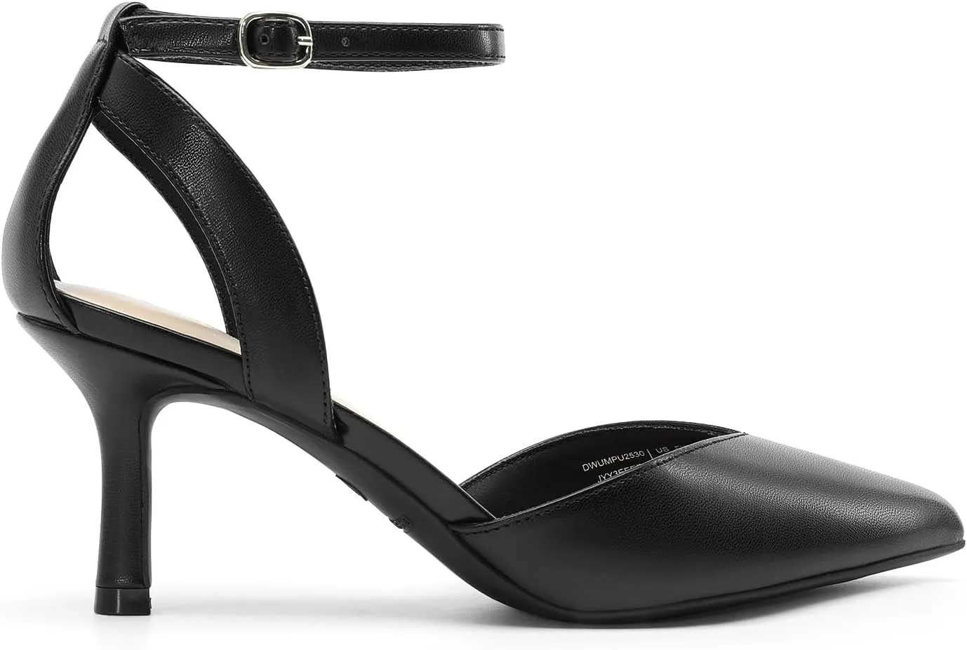 DREAM PAIRS Pointed Closed Toe Kitten Heels Stiletto Ankle Strap Women's Pumps Shoes for Women Wedding Party Dress Sandals