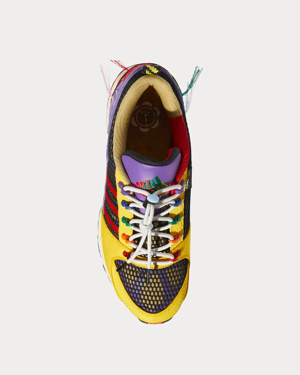 Equipment Support 93 Bold Gold / Red / Active Purple Low Top Sneakers