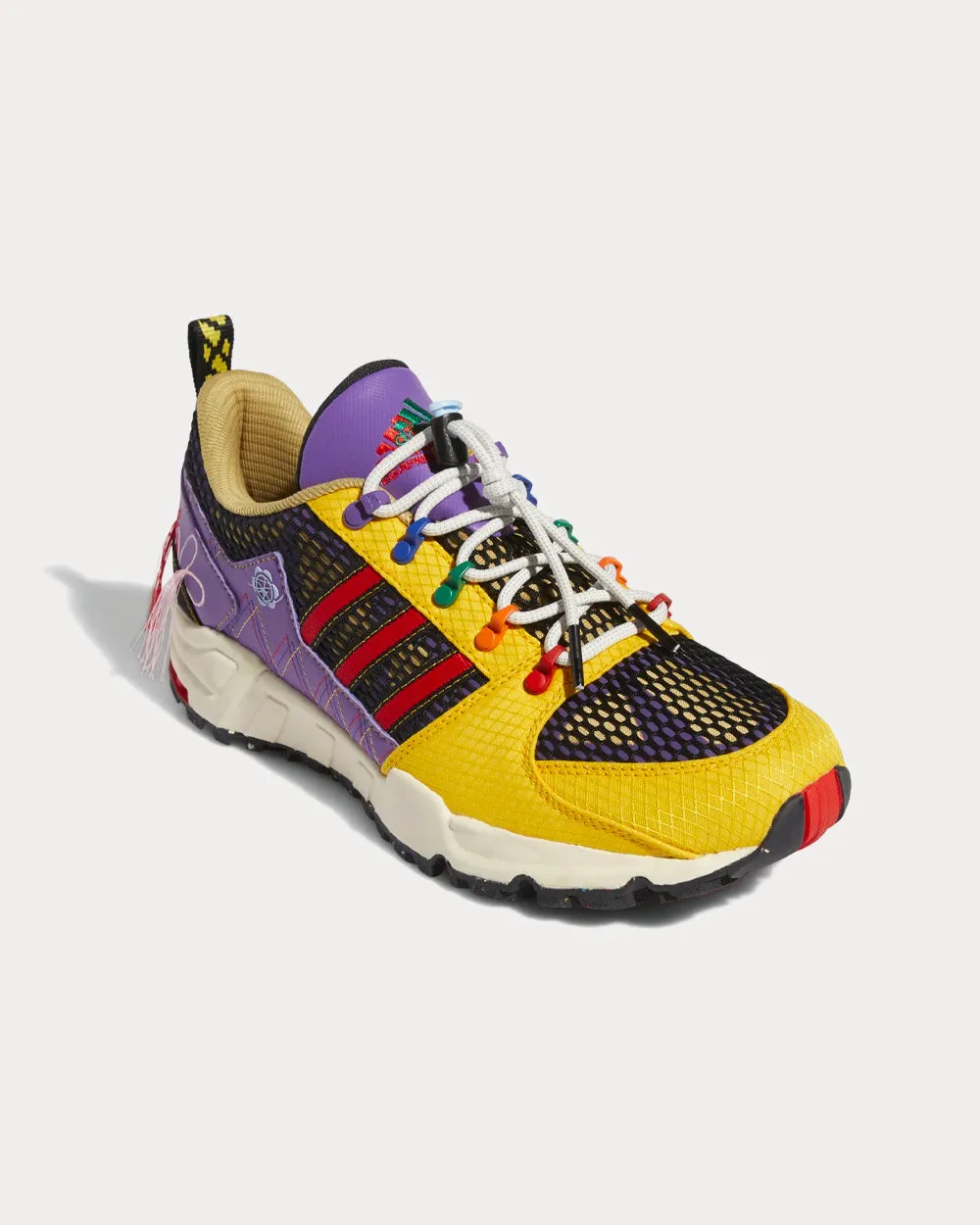 Equipment Support 93 Bold Gold / Red / Active Purple Low Top Sneakers