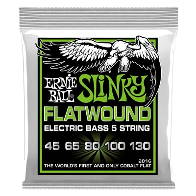 Ernie Ball Slinky Cobalt Flatwound Bass 5St 45-130