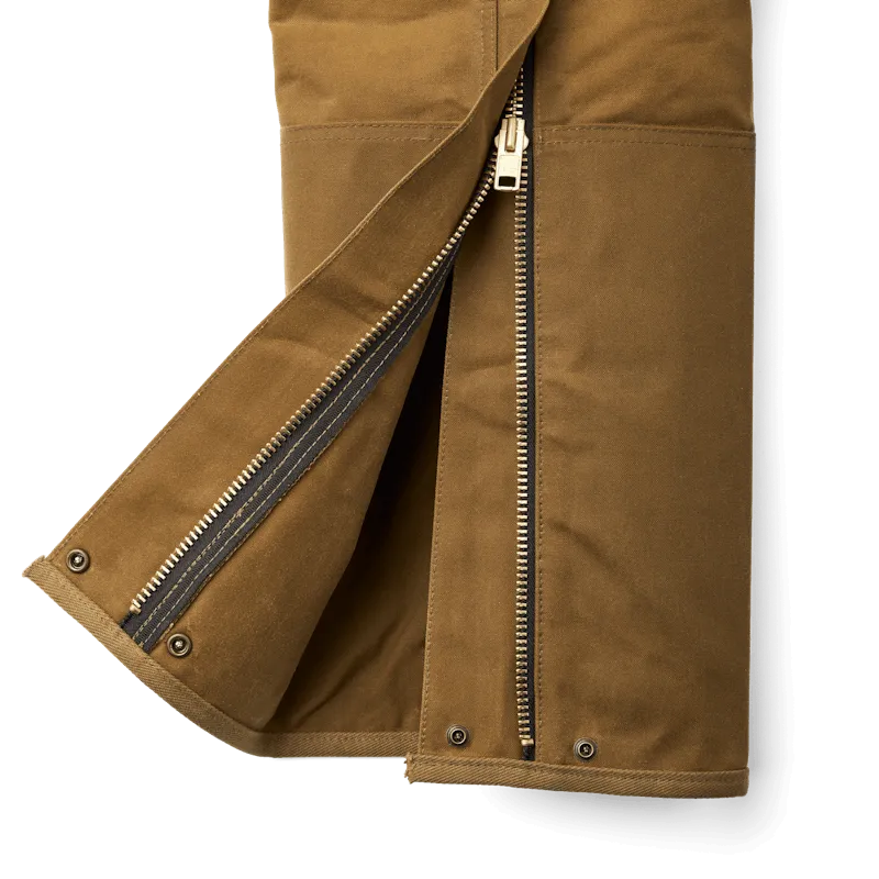 Filson Husky Double Tin Cloth Chaps with Zipper - Dark Tan