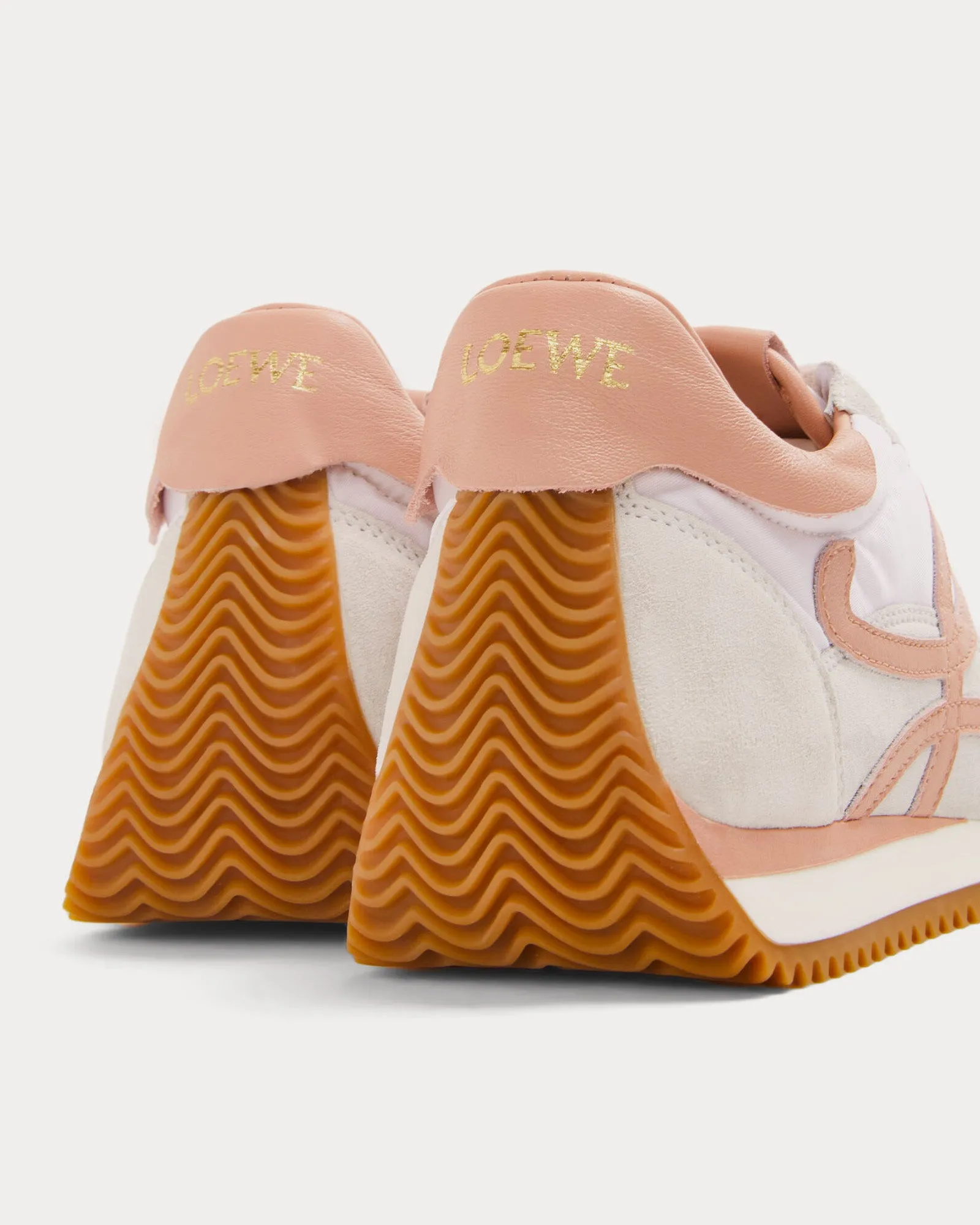 Flow Runner Nylon & Suede White / Powder Low Top Sneakers