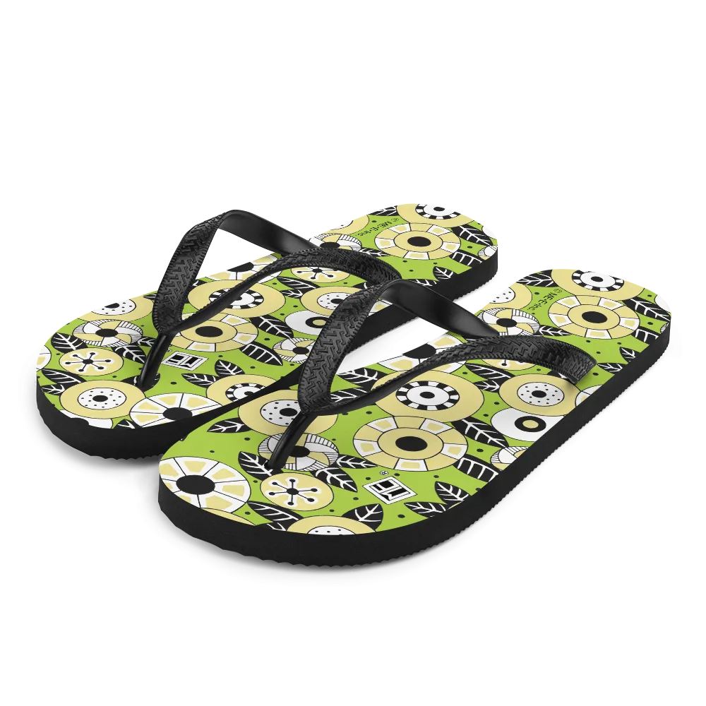 Funky Flowers Flip-Flops