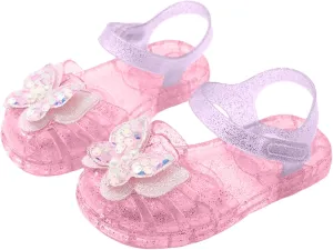 Girl's Baby Toddler Sandals Sandals For Girls Kids Toddler Dress Up Flat Sequins Butterfly Mary Jane Shoes Summer Casual Sandal Children's Adjustable Back Strap Water Sandal