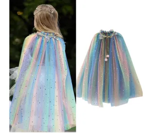 GIRLS PARTY CAPE VARIOUS COLOURS