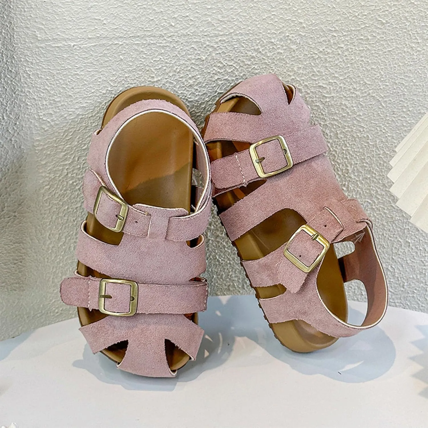 Girls Sandals Low Heel Children's Sandals For Girls For Boys Closed Toe Shoes Babies Hollow And Breathable Shoes