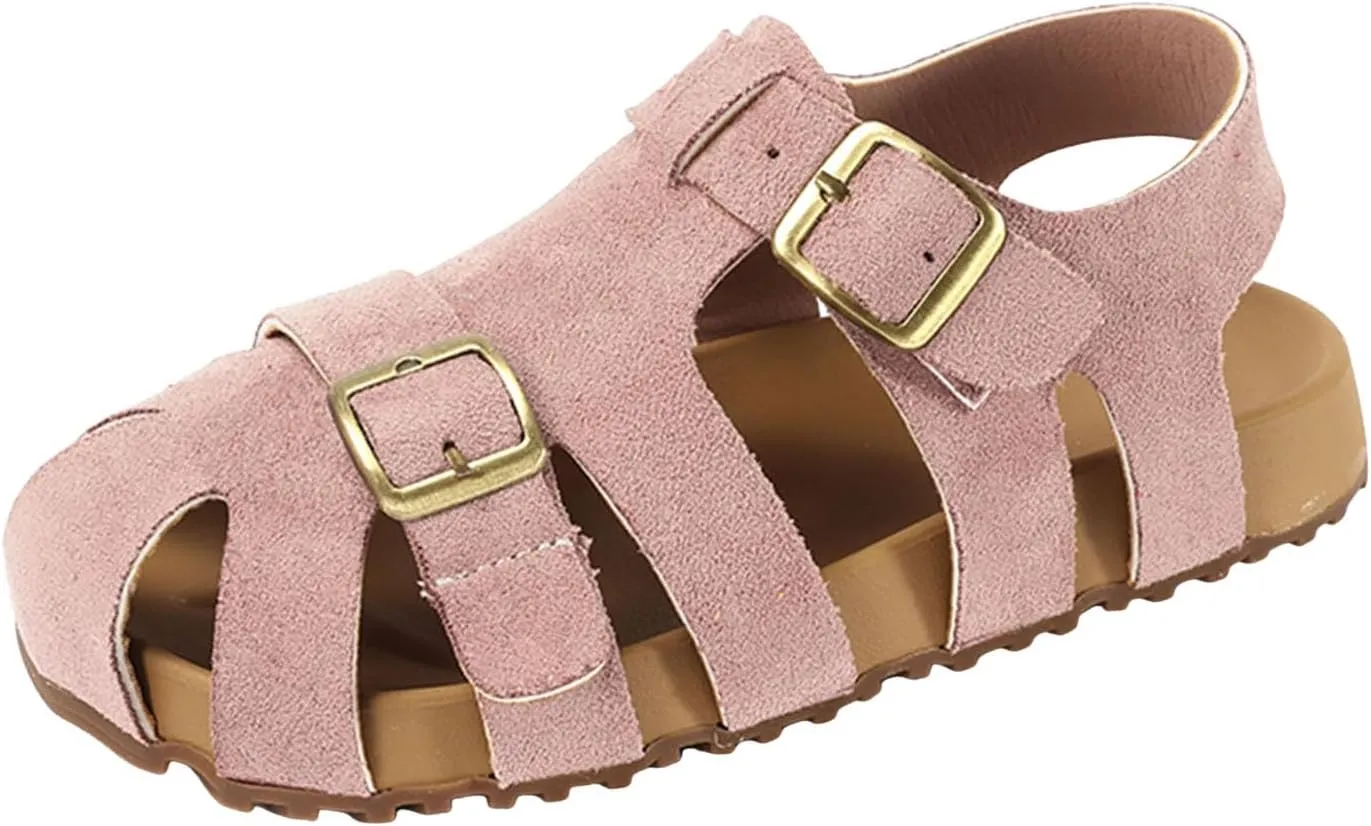 Girls Sandals Low Heel Children's Sandals For Girls For Boys Closed Toe Shoes Babies Hollow And Breathable Shoes