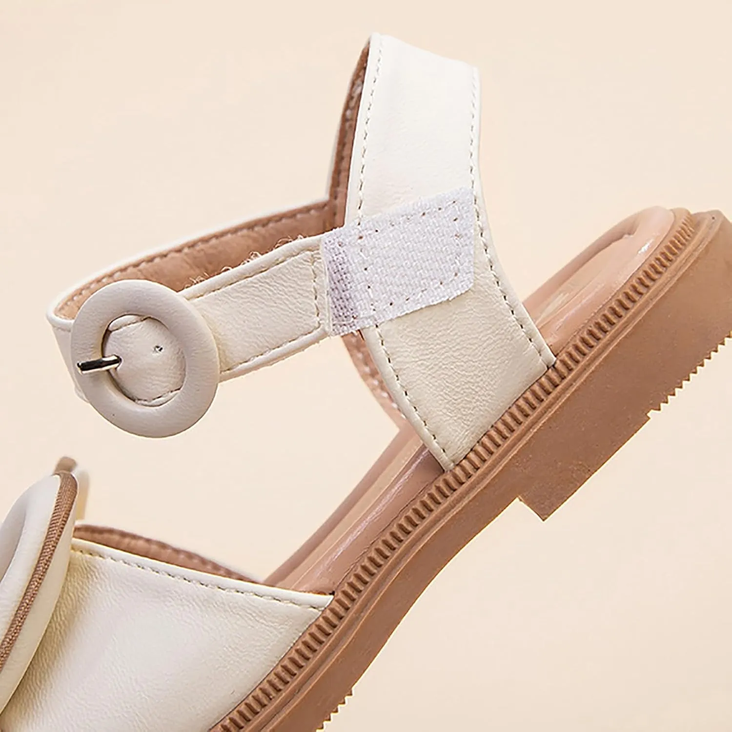 Girls Sandals Open Toe Cute Bow Princess Girls Flats Solid Color Summer Dress Shoes Sandals For Little Kid/Big Kid
