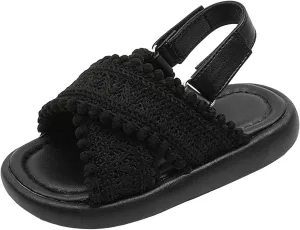 Girls Sandals Summer New Korean Edition Solid Color Open Toed Beach Shoes Girl Sandals Size 1 Girls Size 1