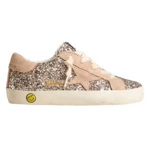 Golden Goose Super Star Glitter and Suede Star Sneakers