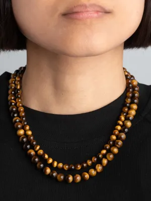 Golden Tiger's Eye - Beaded Gemstone Necklace