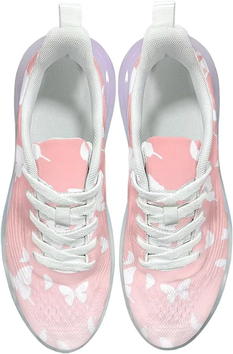 GOSTONG Womens Walking Shoes Elastic Lace Up Running Sneakers Air Cushion Soft Non Slip Sneakers for Outdoor Athletic US 6-11
