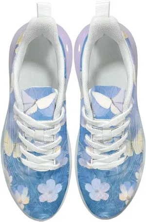 GOSTONG Womens Walking Shoes Elastic Lace Up Running Sneakers Air Cushion Soft Non Slip Sneakers for Outdoor Athletic US 6-11