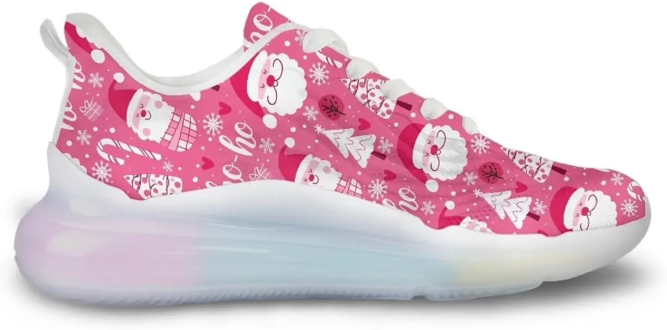 GOSTONG Womens Walking Shoes Elastic Lace Up Running Sneakers Air Cushion Soft Non Slip Sneakers for Outdoor Athletic US 6-11
