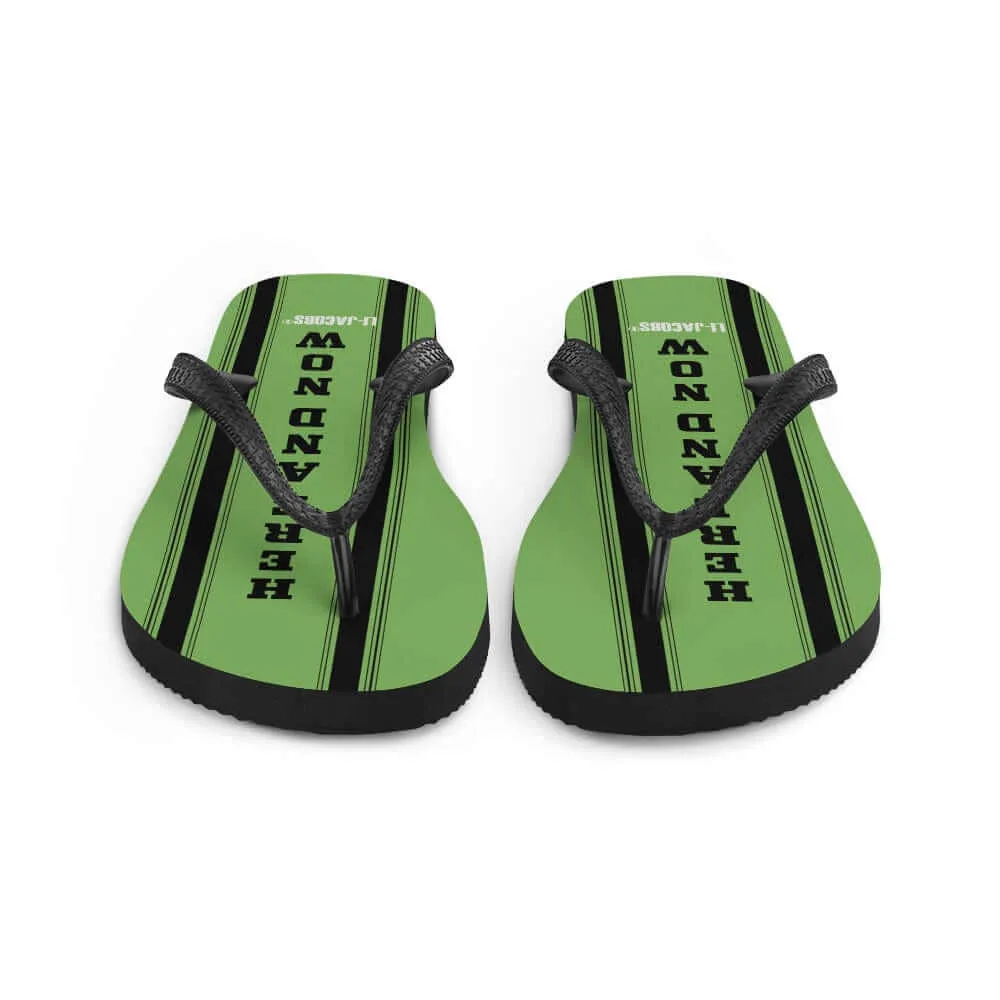 Here and Now Unisex Flip-Flops Sandals - Lime Green