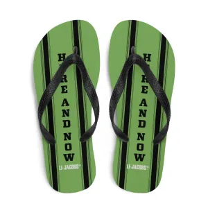 Here and Now Unisex Flip-Flops Sandals - Lime Green