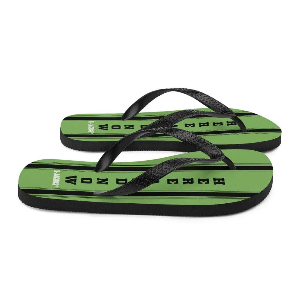 Here and Now Unisex Flip-Flops Sandals - Lime Green