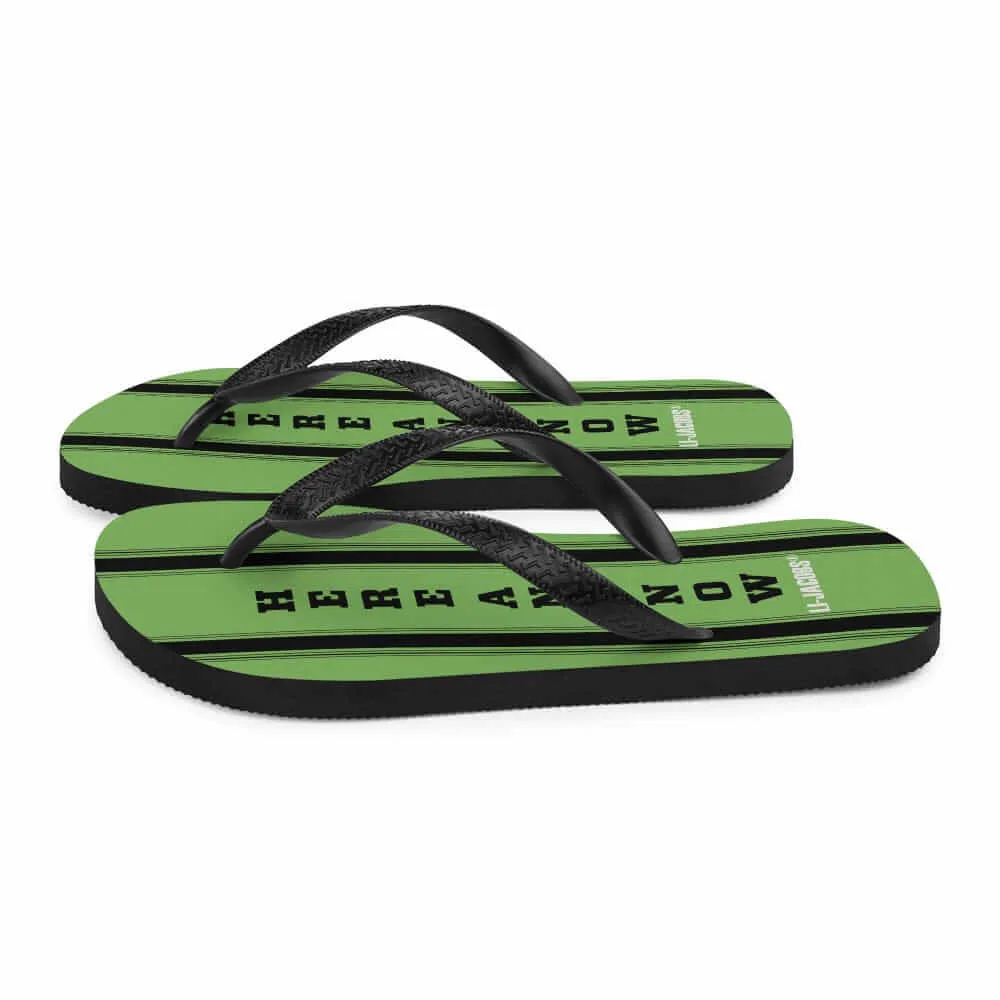 Here and Now Unisex Flip-Flops Sandals - Lime Green