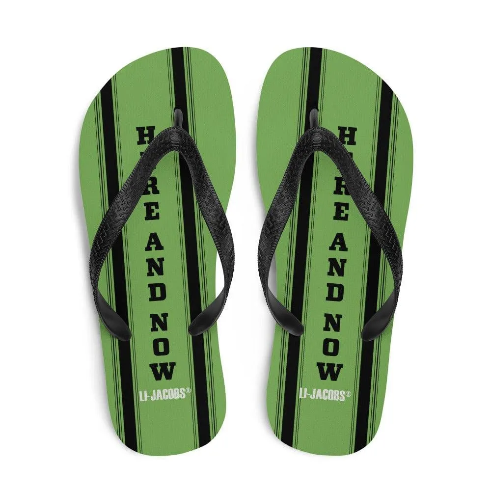 Here and Now Unisex Flip-Flops Sandals - Lime Green