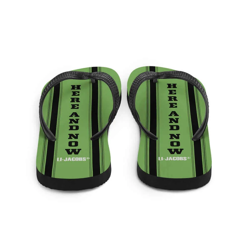 Here and Now Unisex Flip-Flops Sandals - Lime Green