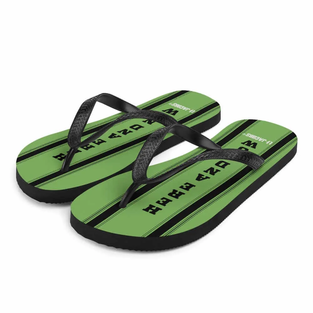 Here and Now Unisex Flip-Flops Sandals - Lime Green