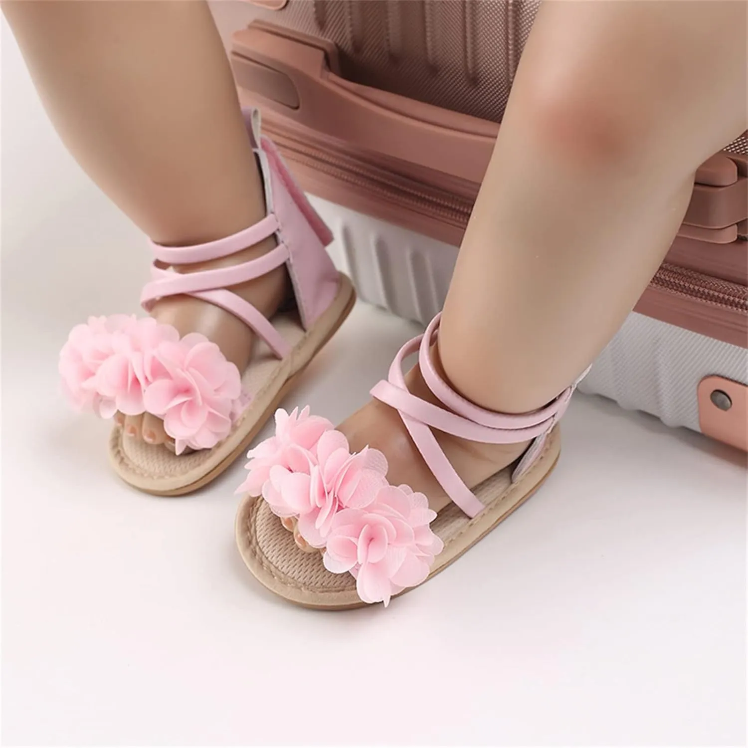 Infant Baby Boys Girls Summer Sandals Part Wedding Dress Ankle Strap Flats Newborn First Prewalkers Crib Shoes