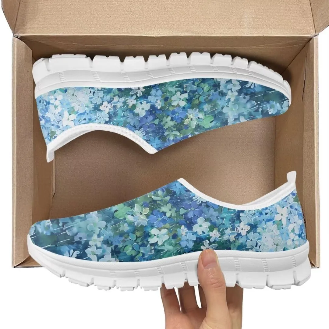 Jeiento Breathable Mesh Walking Shoes for Women Slip-On Loafers Outdoor Running Sneaker Comfort Footwear Trainers Mesh Shoes Walking Flat Shoes