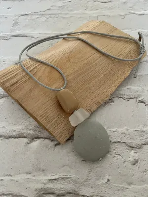 Joy Urban Pendant Necklace Grey/Taupe