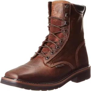 Justin Original Work Mens Rugged Tan Steel Toe Lace Up Work Boots Tan 10 D