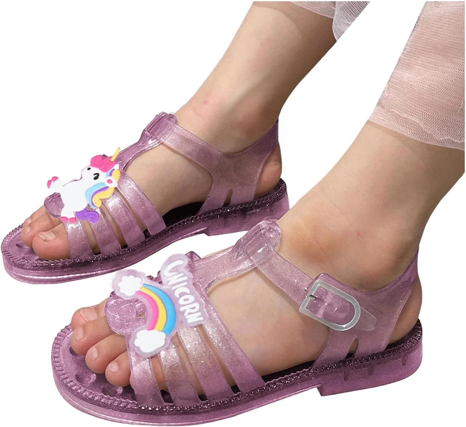 Kids Sandals Boys Girls Slide Summer Girls Sandals Jelly Cloth Flower Fashion Children Open Toe Beach Shoes Flower Girl Shoes