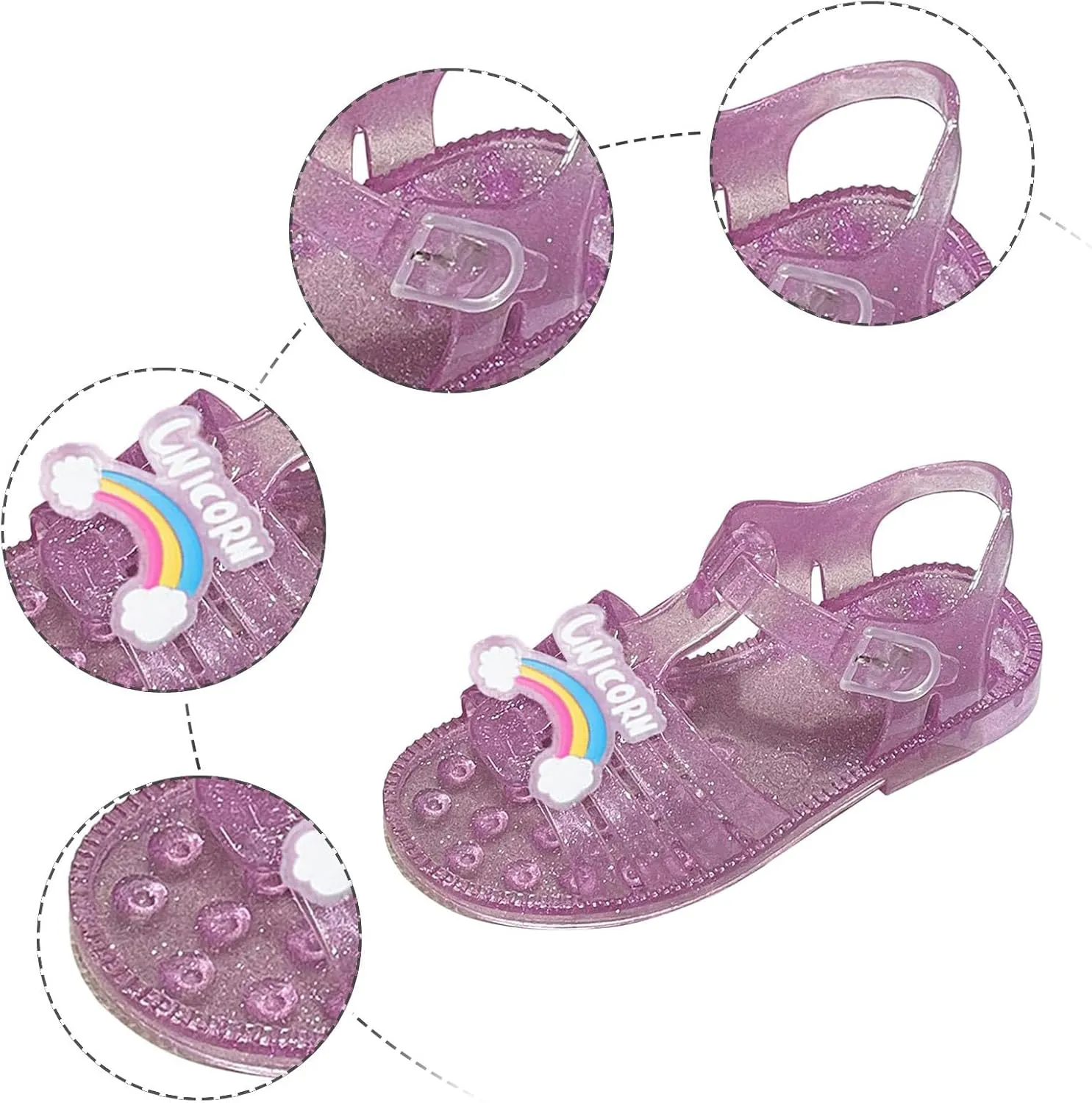 Kids Sandals Boys Girls Slide Summer Girls Sandals Jelly Cloth Flower Fashion Children Open Toe Beach Shoes Flower Girl Shoes